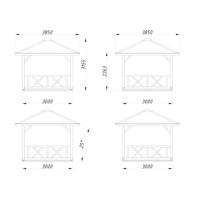 Paviljong Betty 9,0 m2 Obehandlad