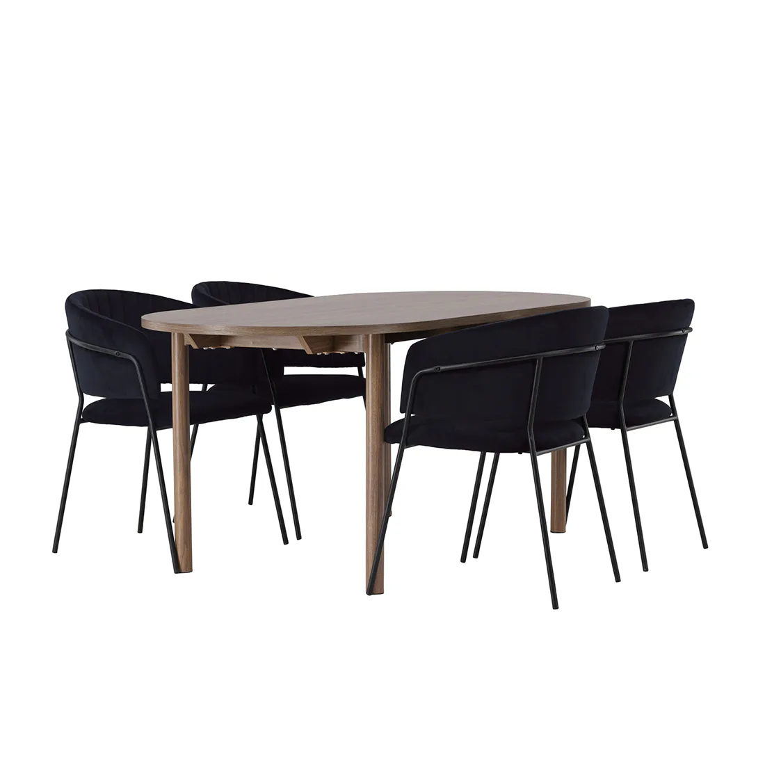 Matgrupp Venture Home Andy Ø120 cm med 4st Selma Matstolar