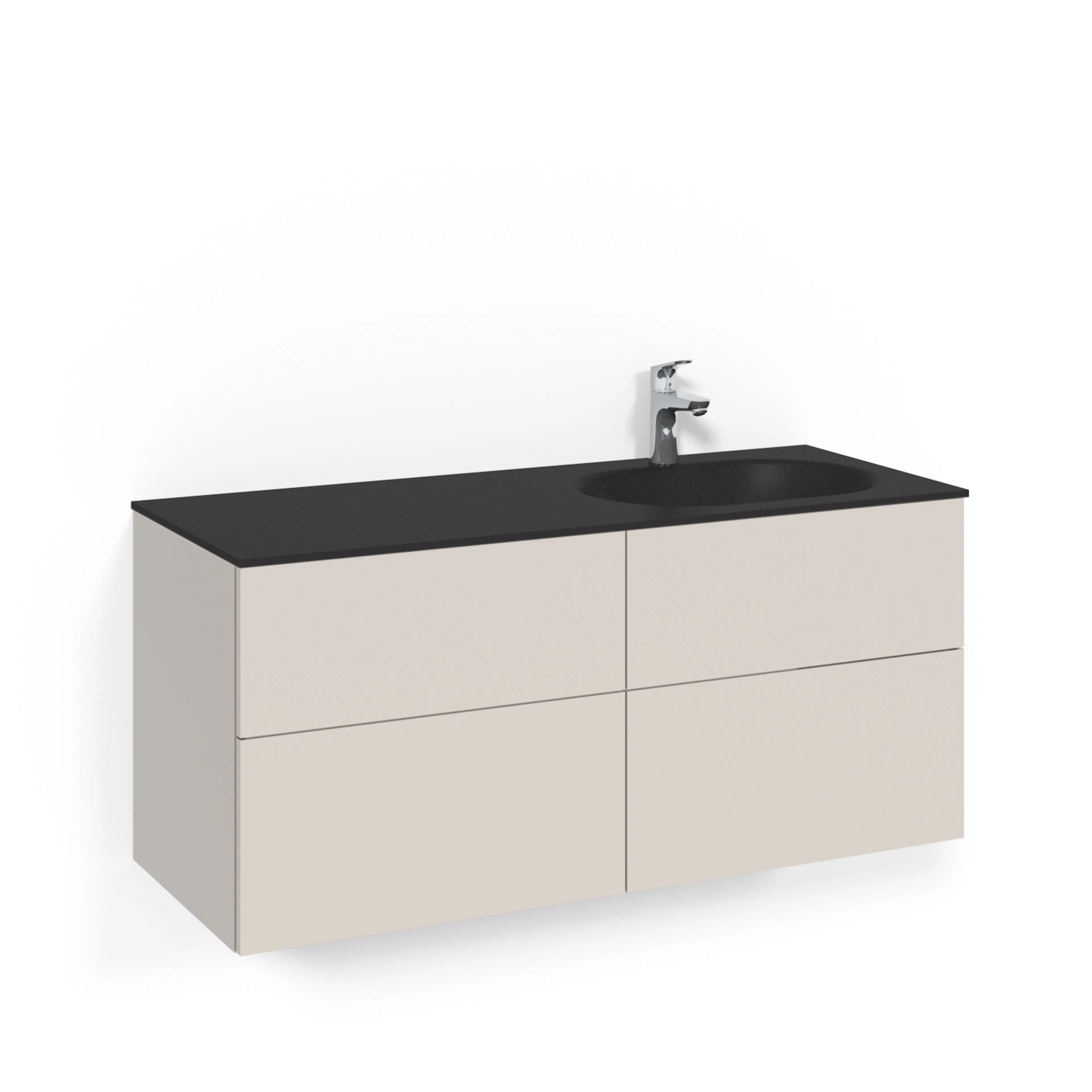 Tvättställsskåp Macro Design Crown Plain Med Glastvättställ