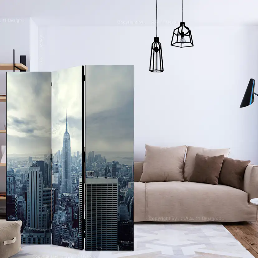 Rumsavdelare Skärmvägg Arkiio Blue York 135x172 cm