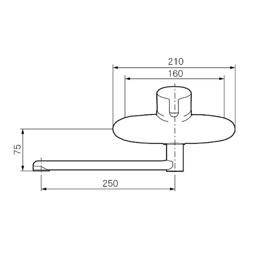 Kök-/Tvättställsbl. Mora MMIX W5 Vägghängd 160c/c, pip 250 m 160 cc, Pip 250 mm