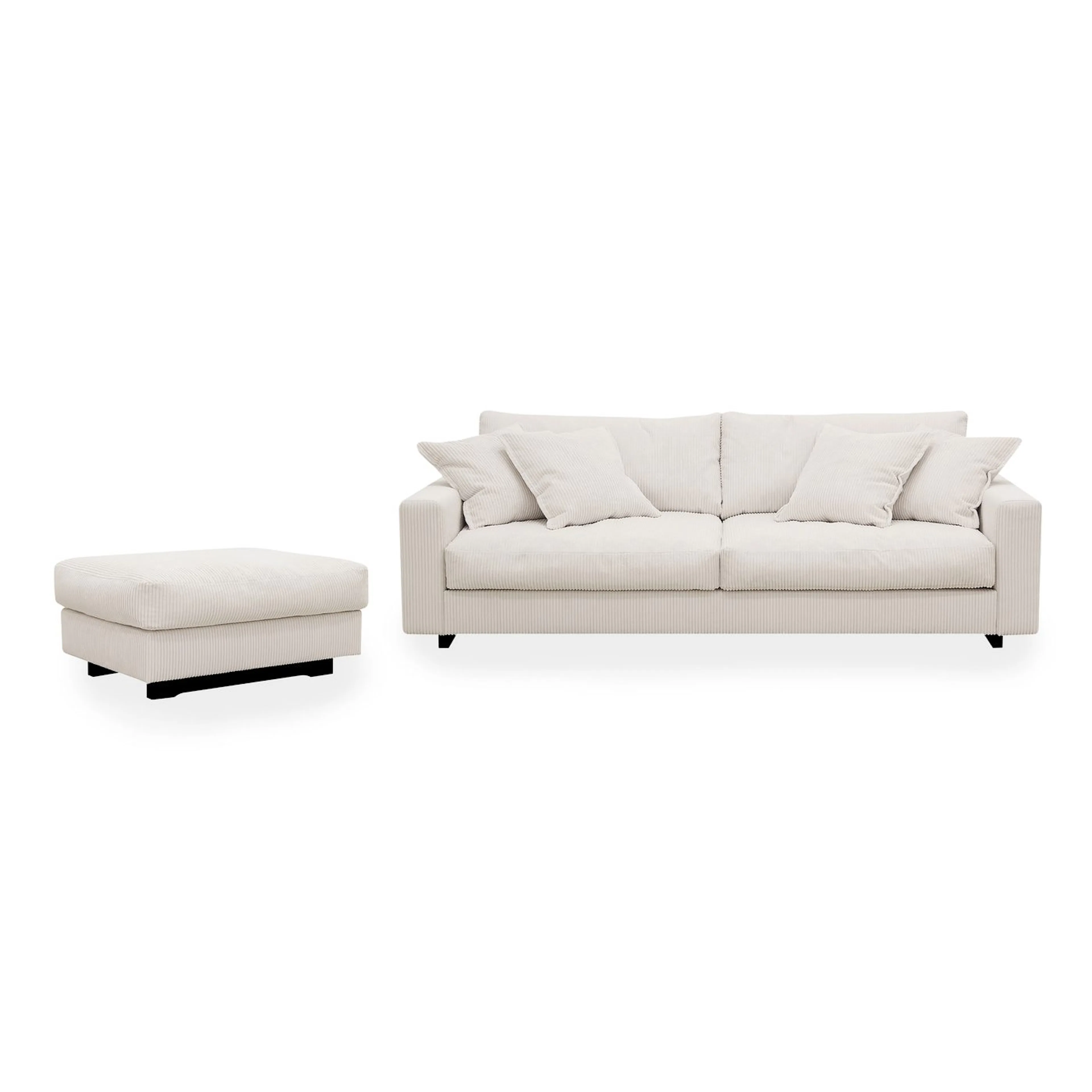 Soffgrupp Scandinavian Choice Valencia Extra Djup 3-sits Soffa + FotpallxLincoln 01
