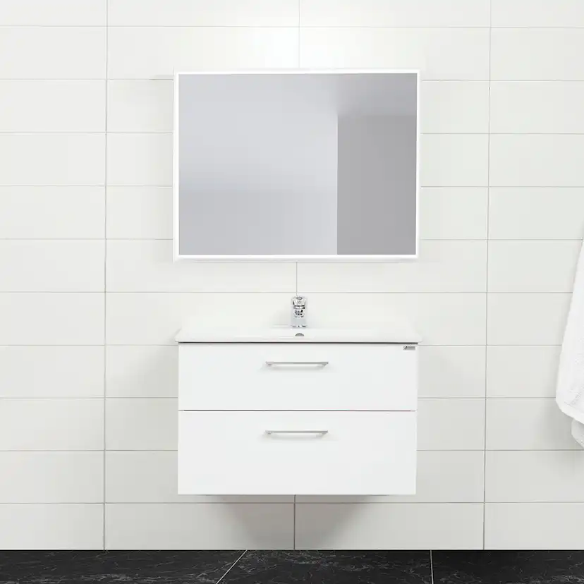 Tvättställsskåp 4AQUA Slim Med 2 Lådor