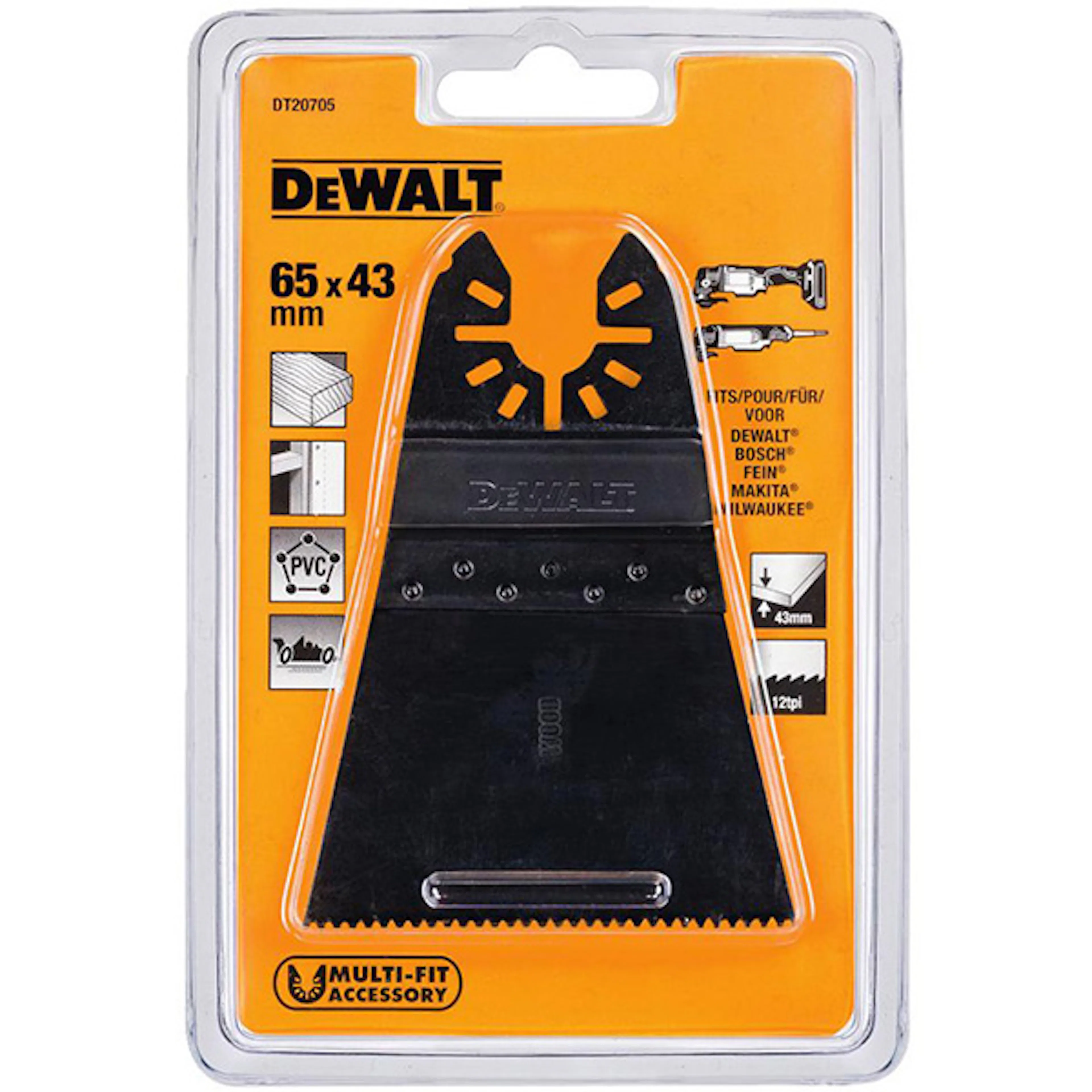Sågblad DeWalt DT20705 43X66 mm Trä