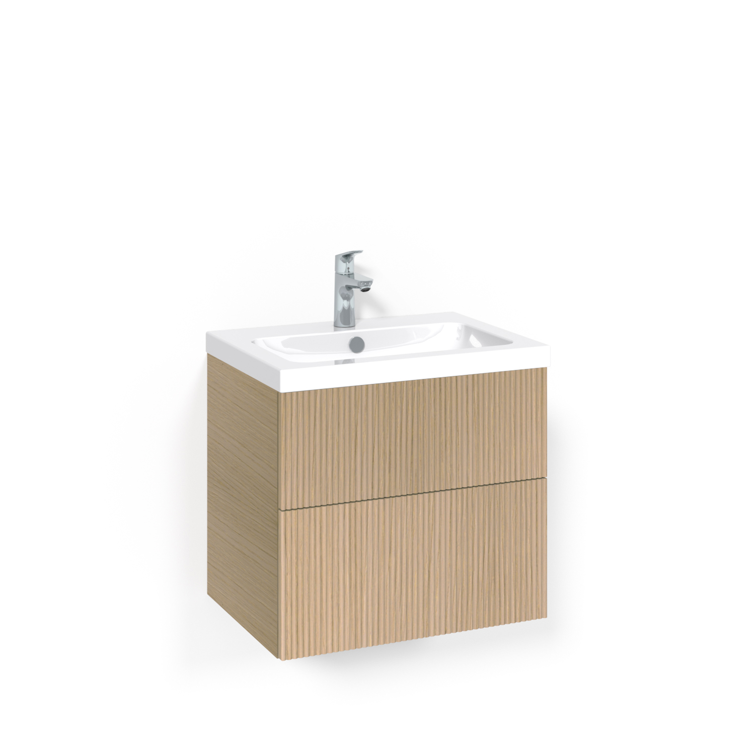 Crown Kom 60x45 Lj Li PO L45 Ljus Ek, 600 mm, Tvättställ Light 45, Med Pushfunktion