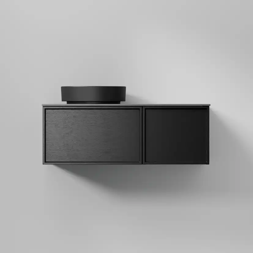 AIR Wood 100 B,Black Oak,Helfront 2 lådor(V),Lucka(H),996 Black Oak, Helfront med 2 lådor (V), Lucka (H)
