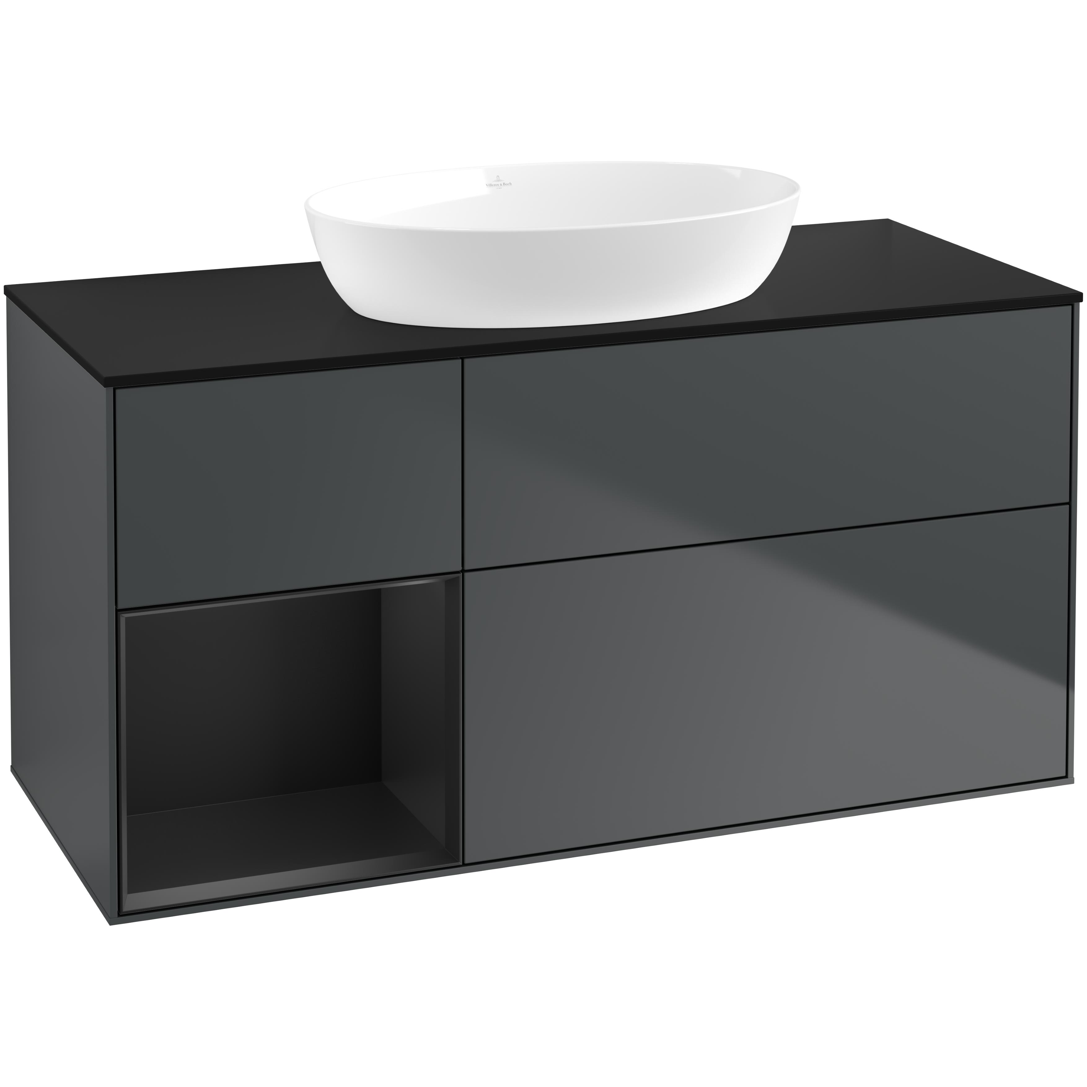 Tvättställsskåp Villeroy & Boch Finion med 3 Lådor Hylla och Bänkskiva för Fristående Tvättställ från Artis & Collaro