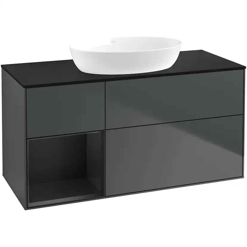Tvättställsskåp Villeroy & Boch Finion med 3 Lådor Hylla och Bänkskiva för Fristående Tvättställ från Artis & Collaro