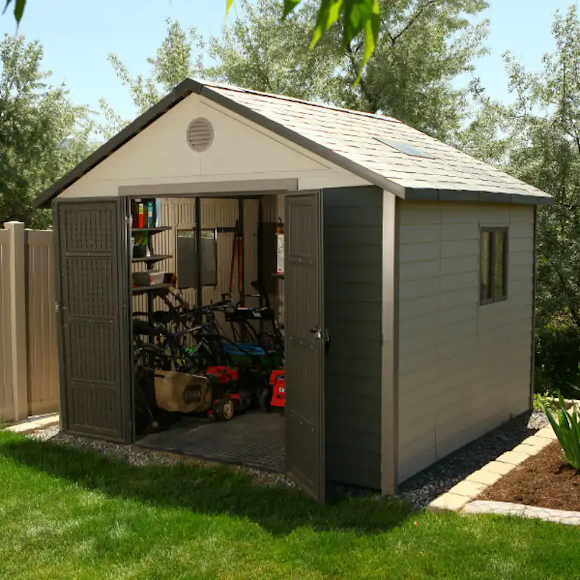 Förvaringsbod GOP Vermont Vit/Brun 11,2 m2