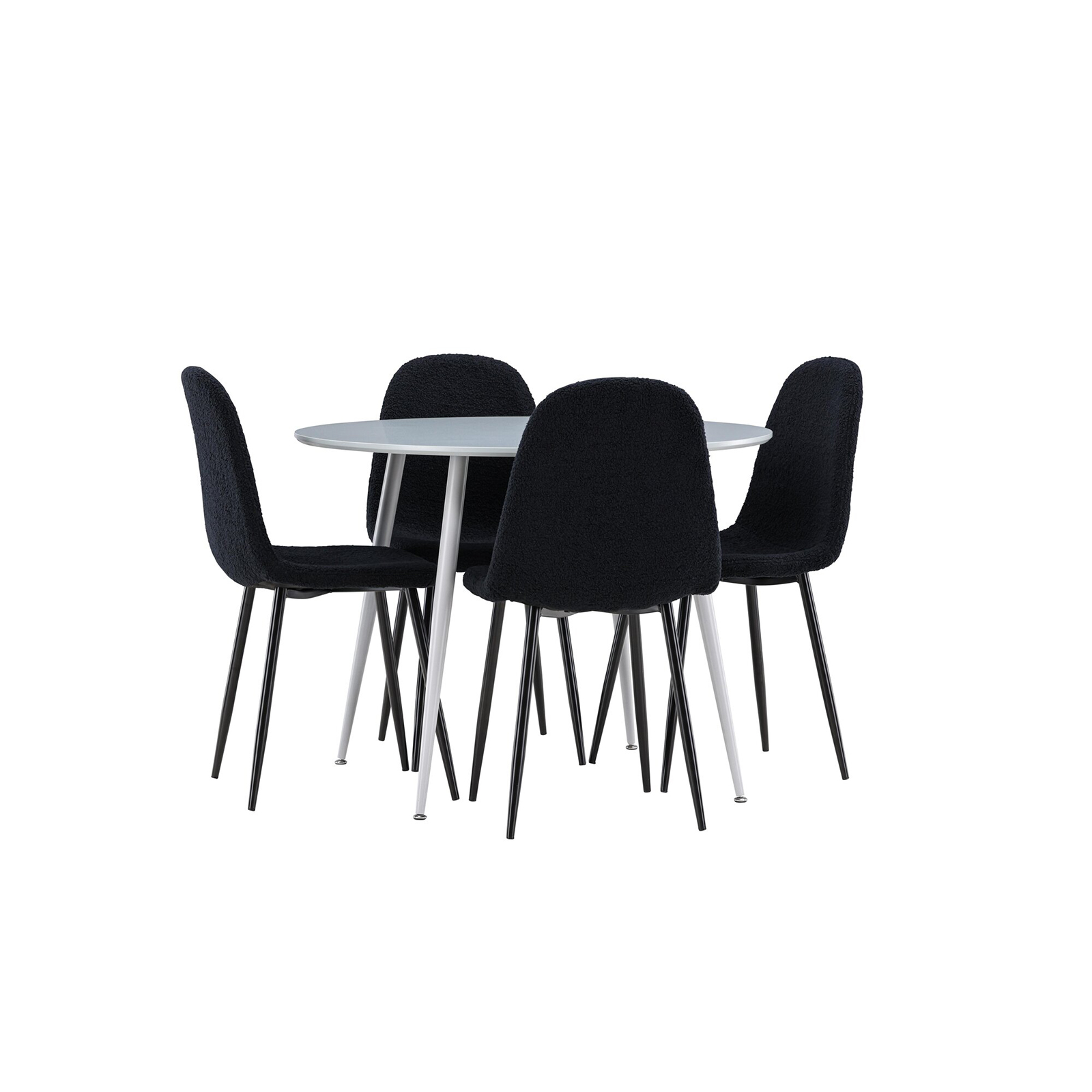 Matgrupp Venture Home Plaza Ø100 med 4 st Polar Stolar Teddy