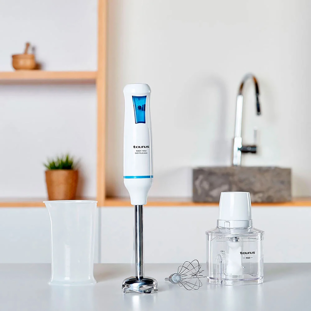 Stavmixer Set TAURUS Robot 750 Easy Vit med Turbofunktion