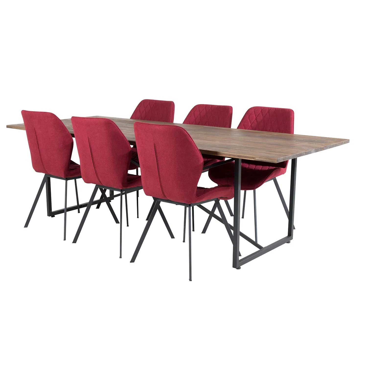 Teak/Röd