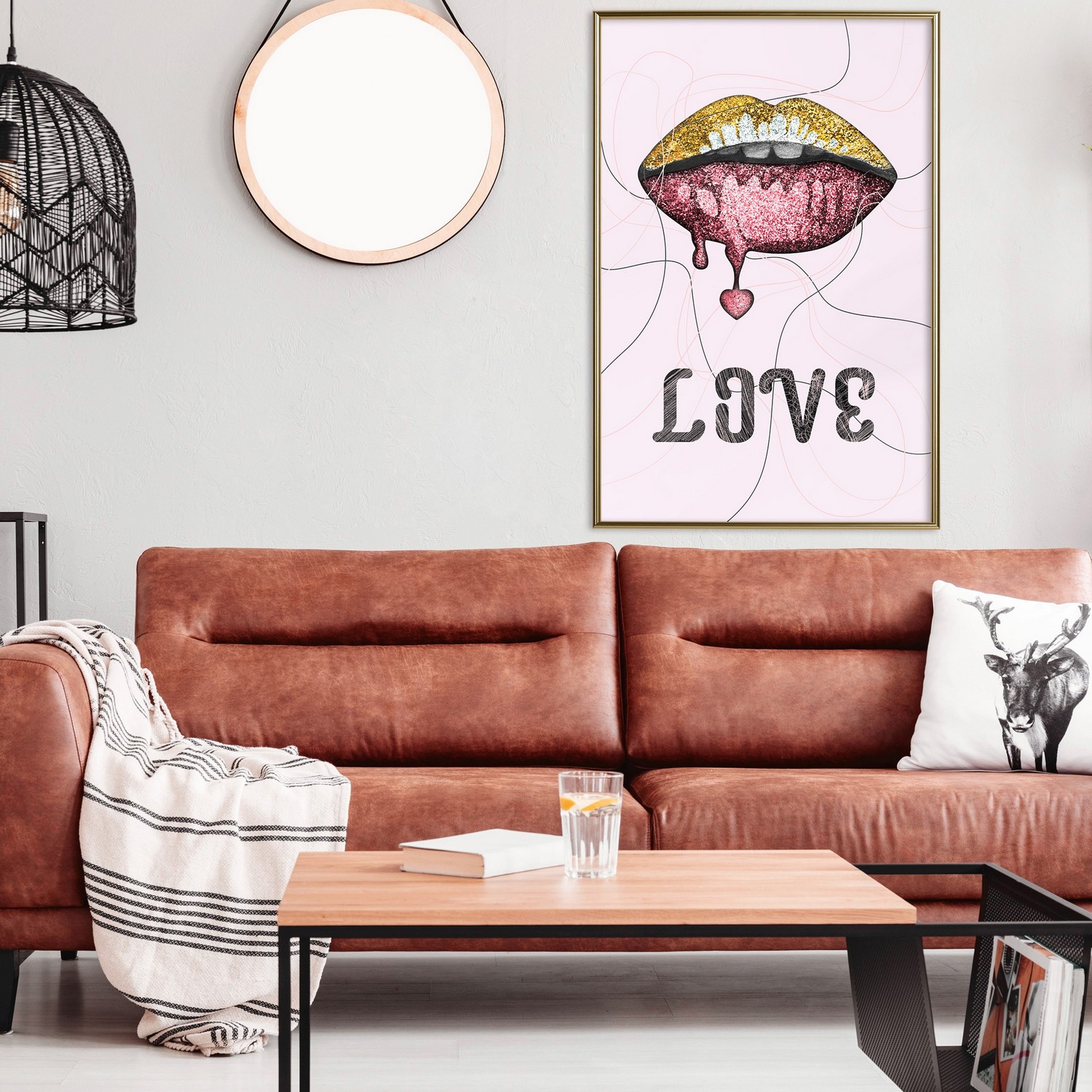 Poster Artgeist Affisch Liquid Lips