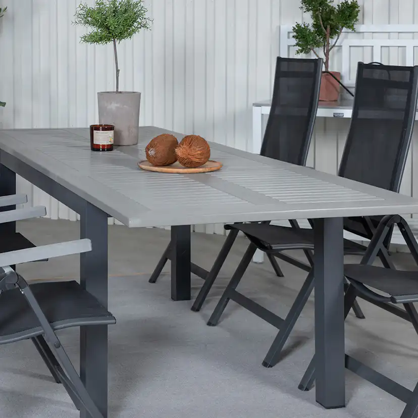Matgrupp Venture Home Aleyna 160 Svart med 6 Aleyna Positionsstolar