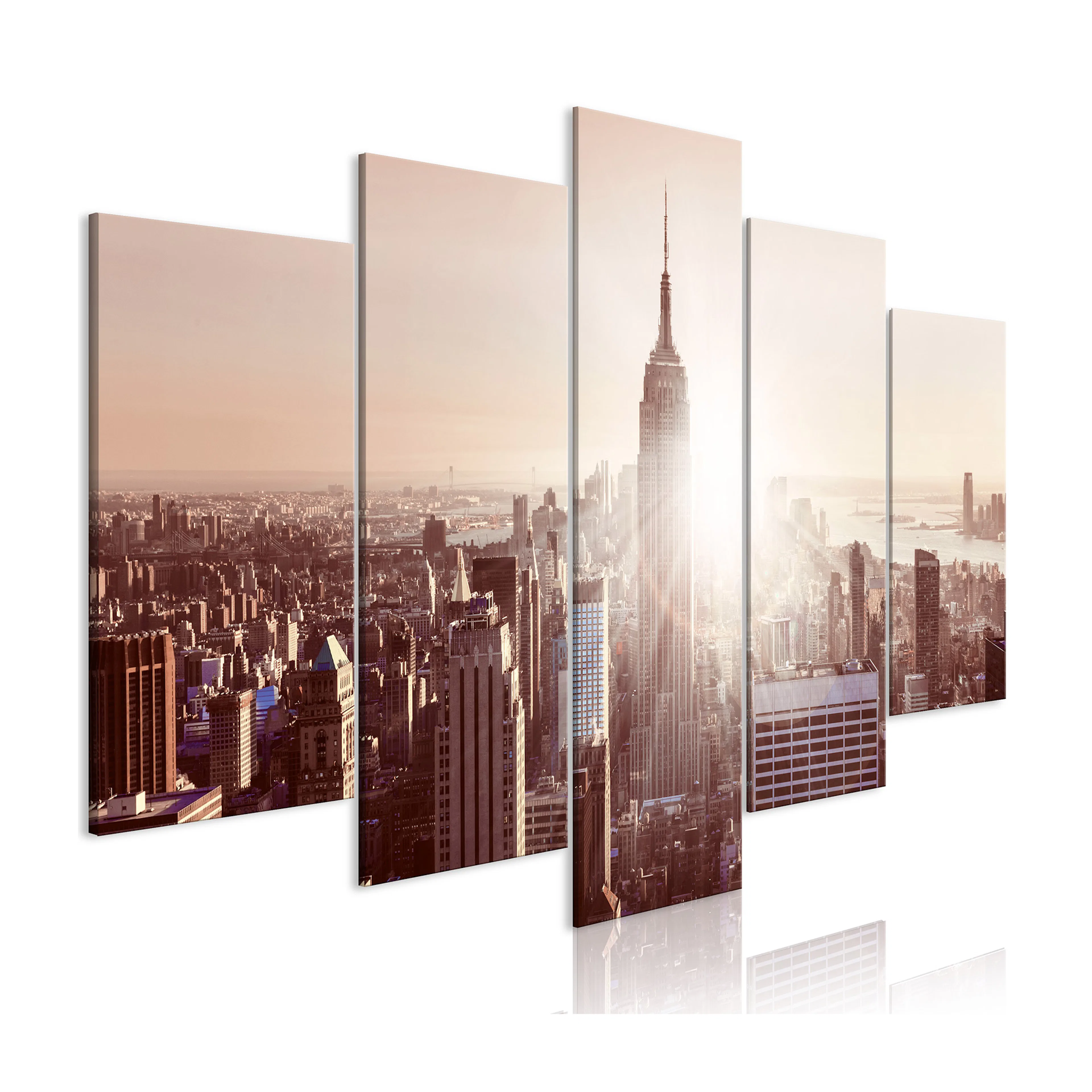 Tavla Arkiio Sun Over Manhattan Brown 5 delar