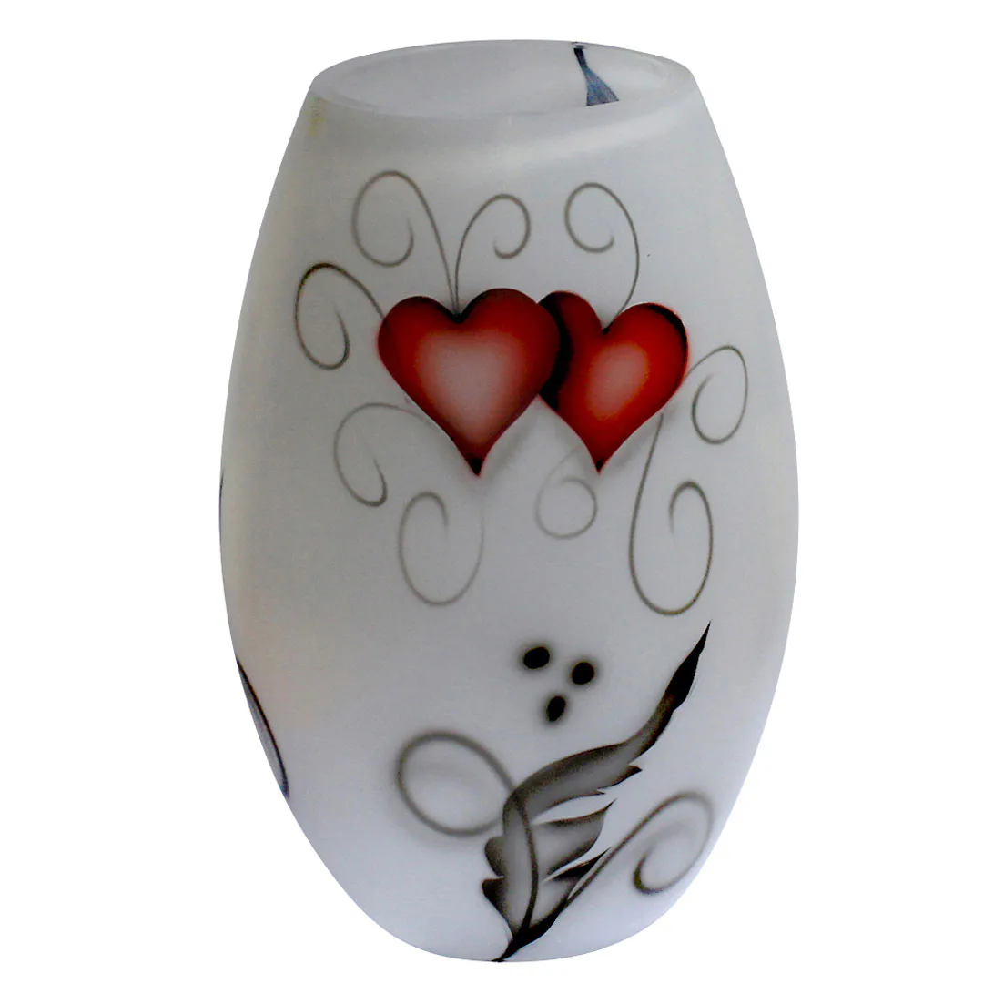 Nybro Crystal Vas Crystal Ink Heart konvex 200x130 mm 200x130 mm