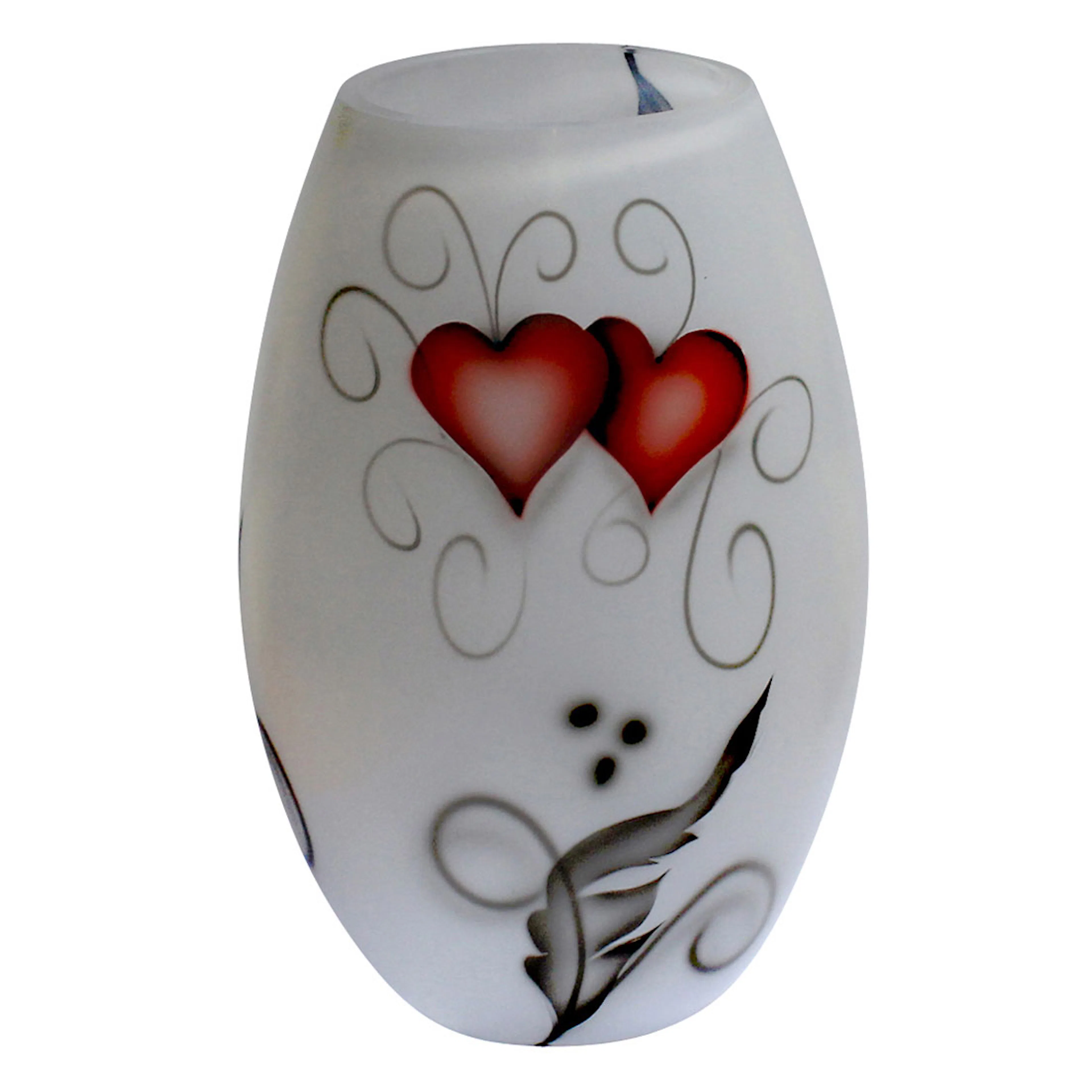 Nybro Crystal Vas Crystal Ink Heart konvex 200x130 mm 200x130 mm