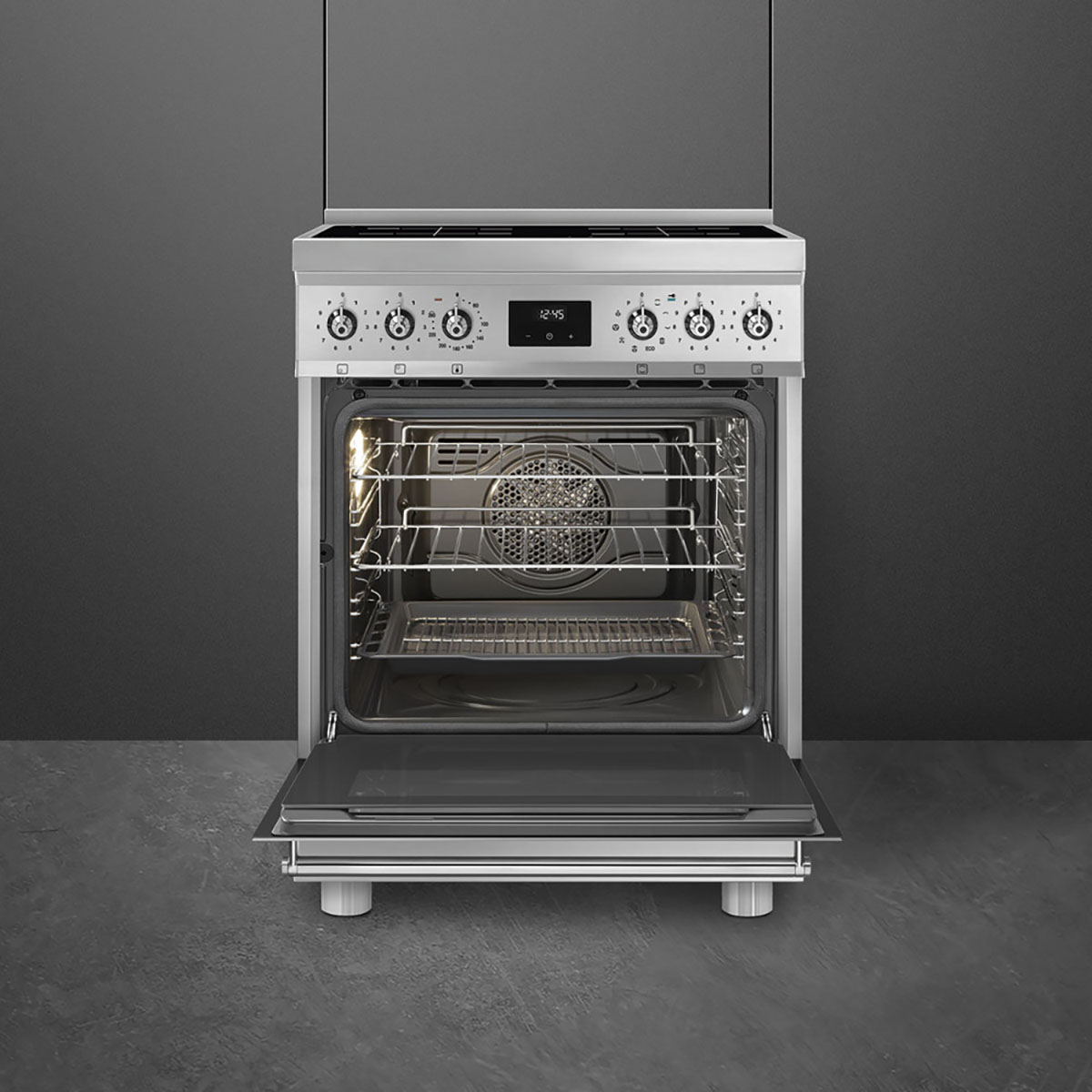 Induktionsspis Smeg C6IPXM2 Rostfri med Pyrolytisk Rengöring och Timerfunktion