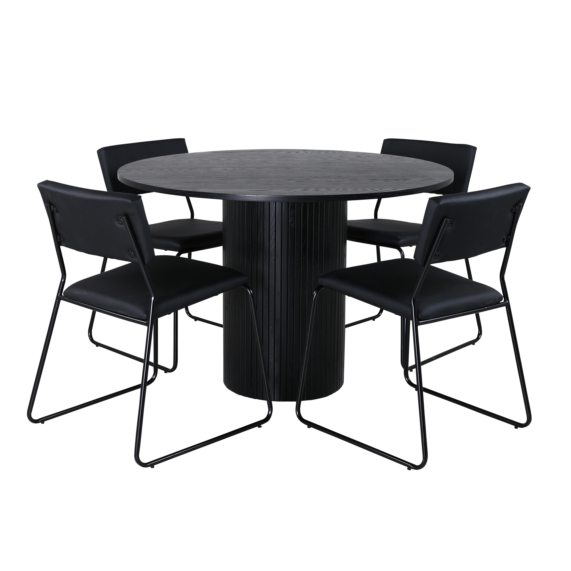 Matgrupp Venture Home Bianca Rund med 4 Kungshamn Stolar