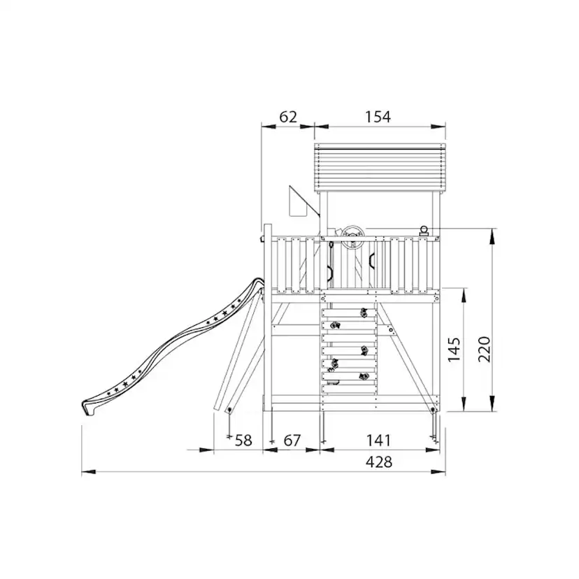 Lektorn Jungle Gym Chalet 2.1 Climb Modul Rutschkana & Sand