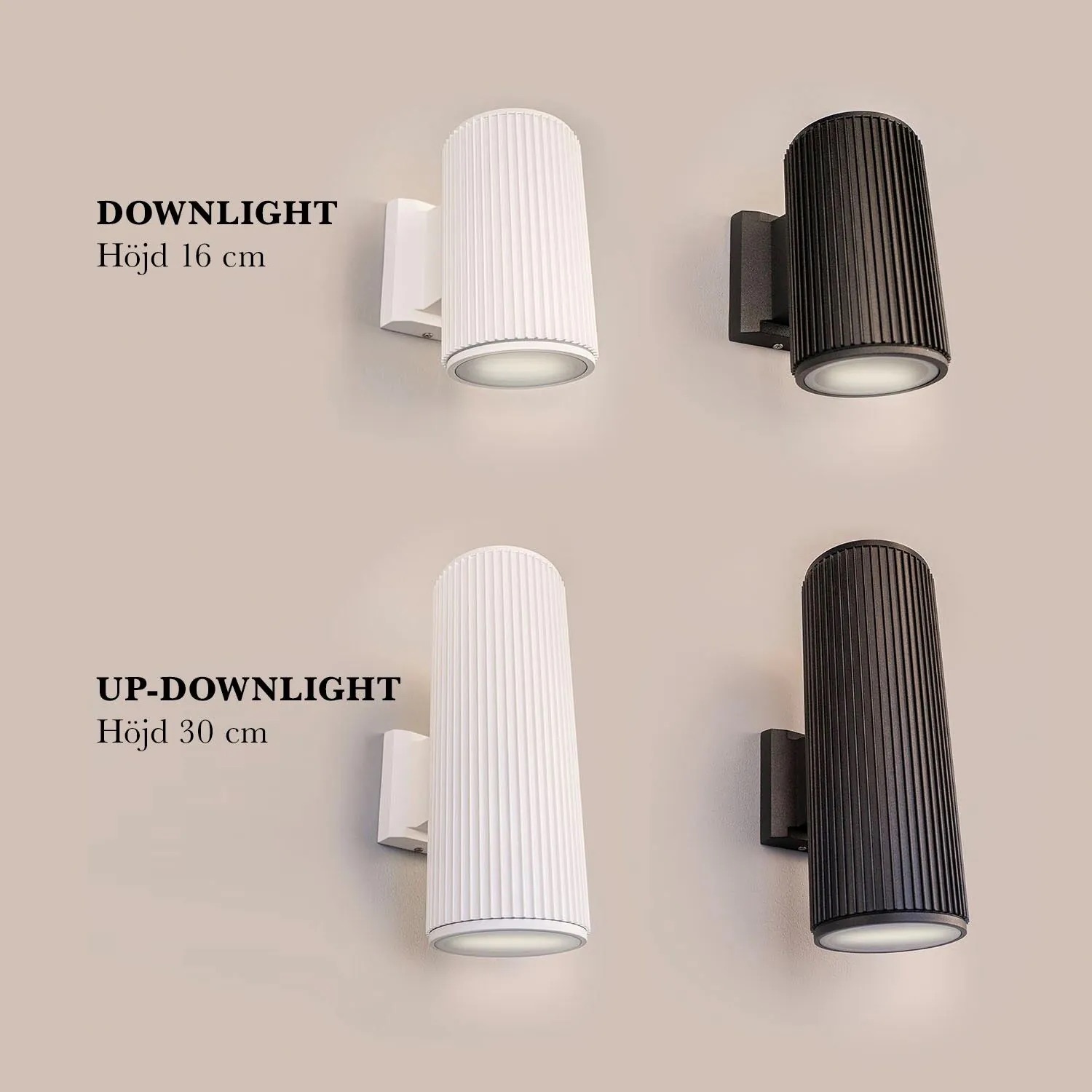 Vägglampa Utomhus Vesani Tylösand 16 cm LED Downlight IP54