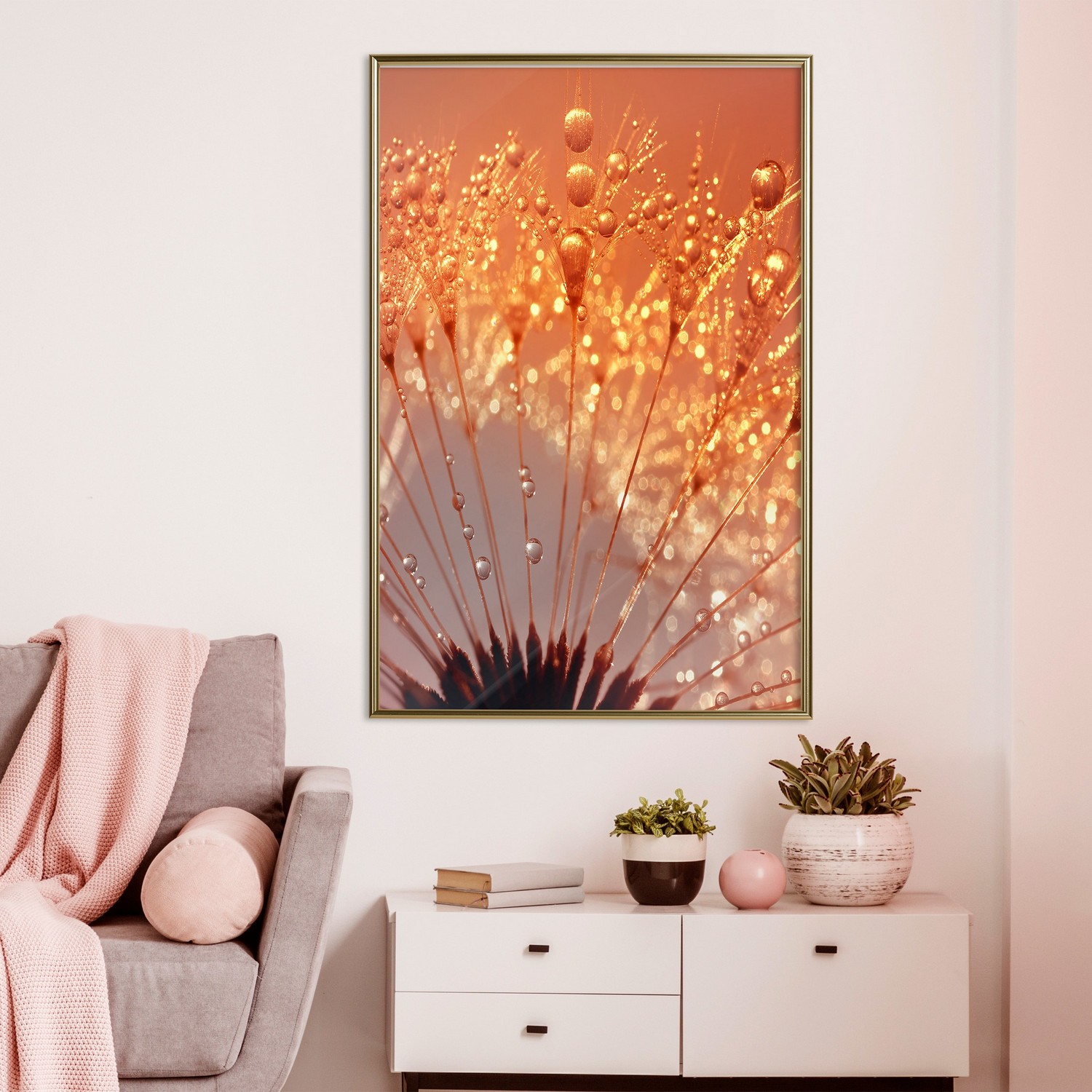 Affisch - Autumn Dandelion [Poster] 20x30 Guld ram, 20x30 cm