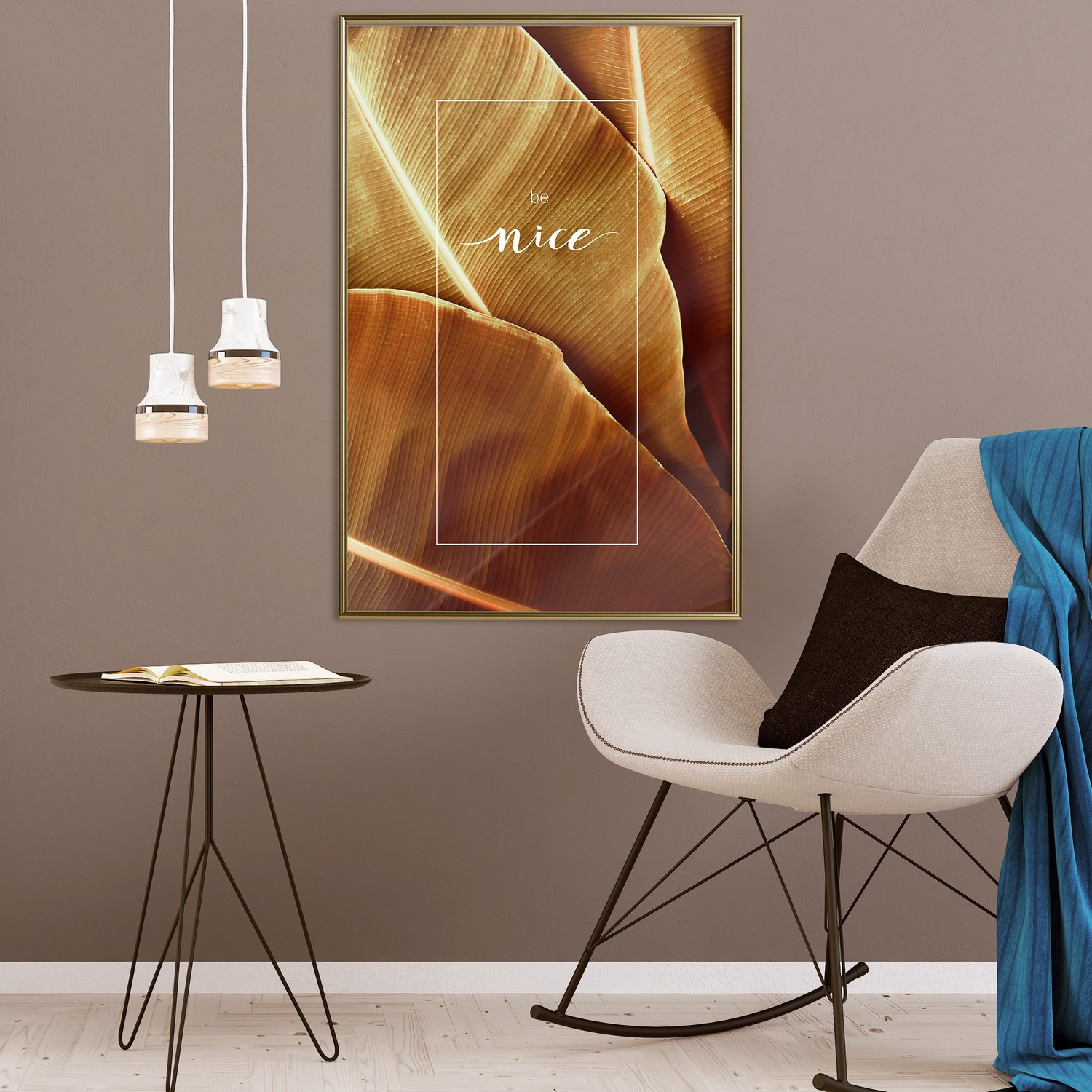 Poster Artgeist Affisch Brown Leaf