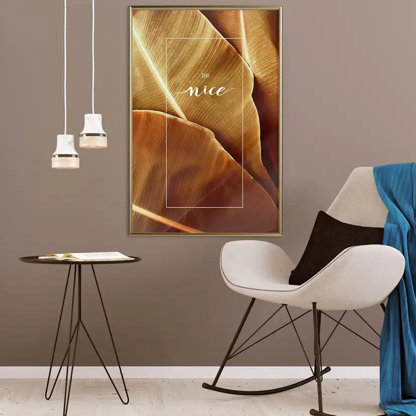 Poster Artgeist Affisch Brown Leaf