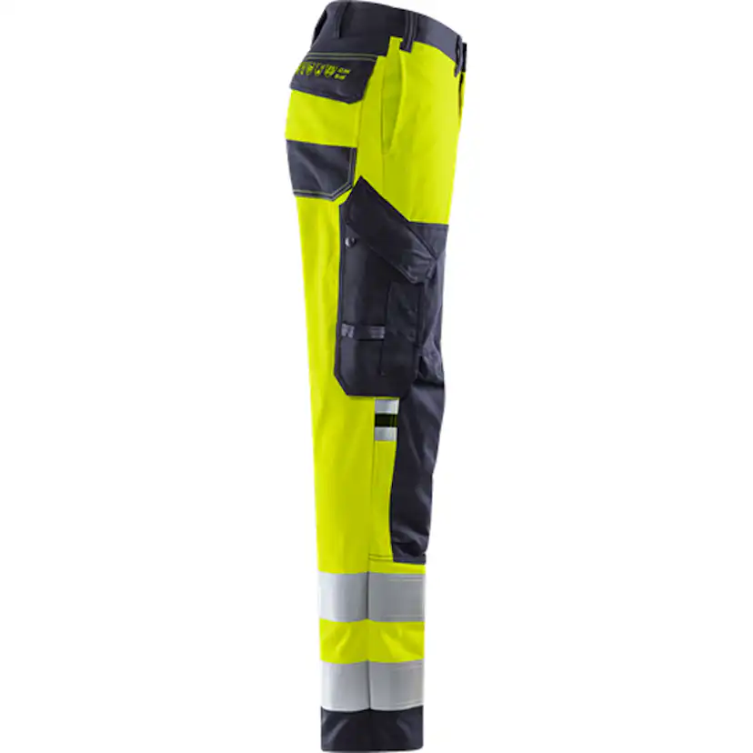 Flamestat byxa stretch 2161 ATHF, kl 2 Storlek: D108, Gul/Marinblå
