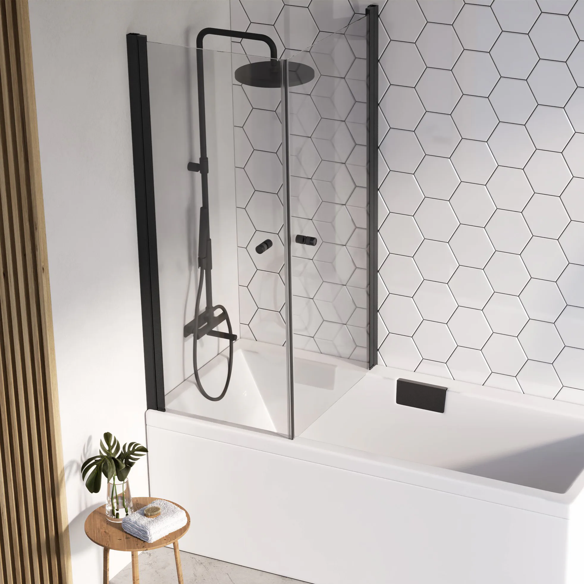 Noma 83 fyrkantigt hörn, STD 830 mm 830 x 830 mm höjd 1500 m Mattsvart