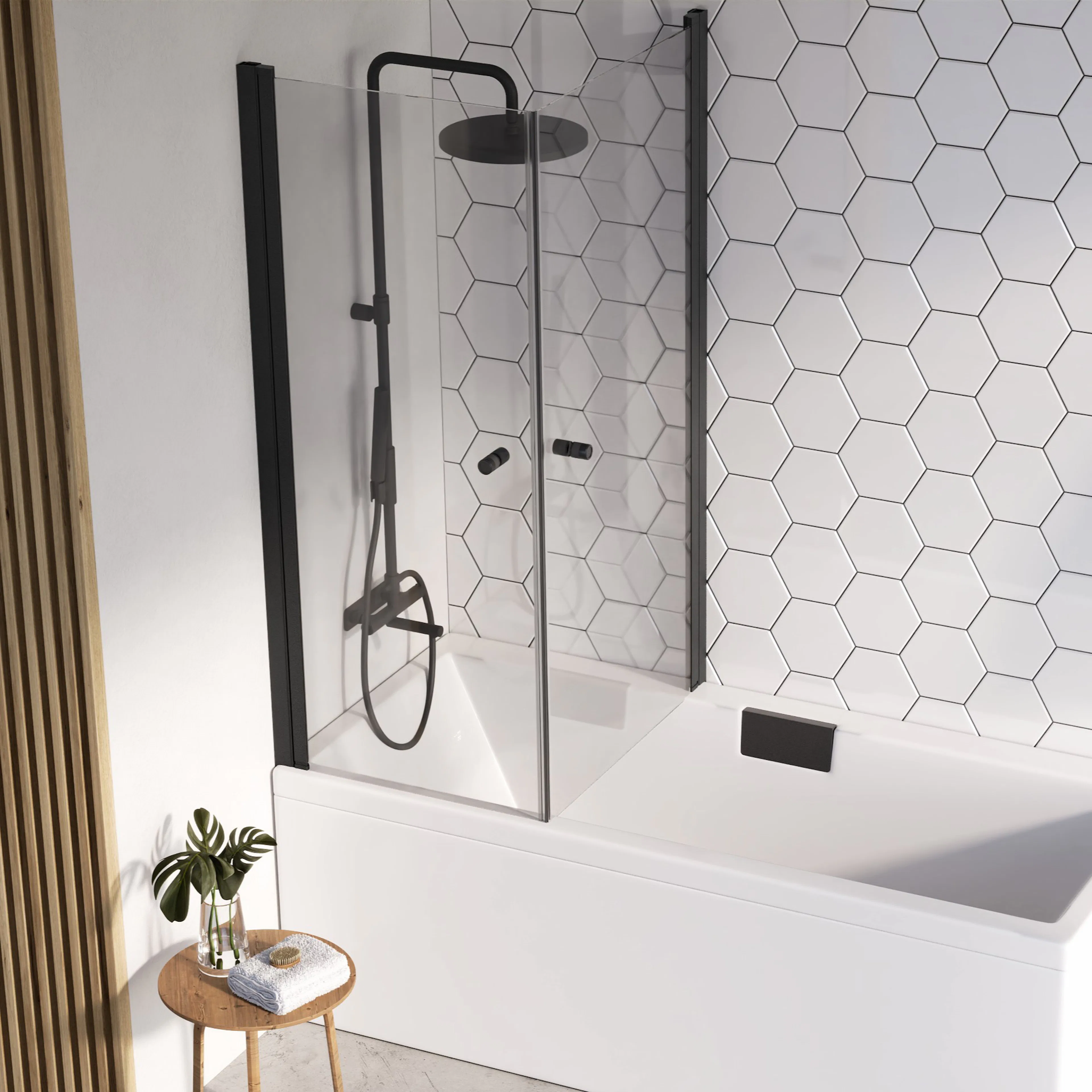 Noma 83 fyrkantigt hörn, STD 830 mm 830 x 830 mm höjd 1500 m Mattsvart