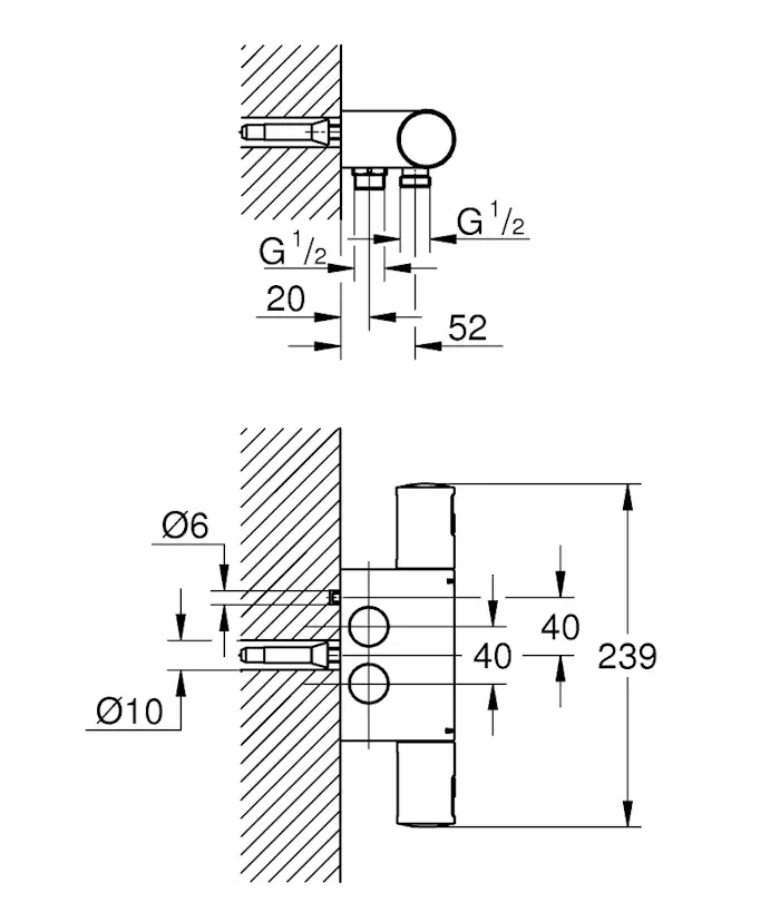 Duschblandare Grohe Precision Start 34848 40 cc