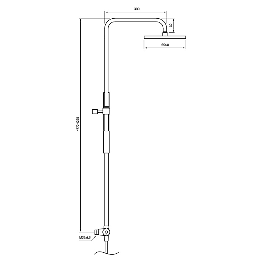 Takduschset Tapwell TVM 7200 Edition 2 Koppar Koppar