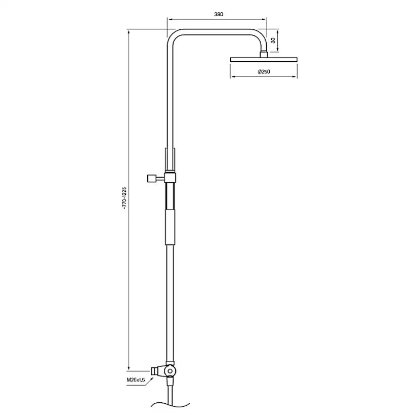 Takduschset Tapwell TVM 7200 Edition 2 Koppar Koppar