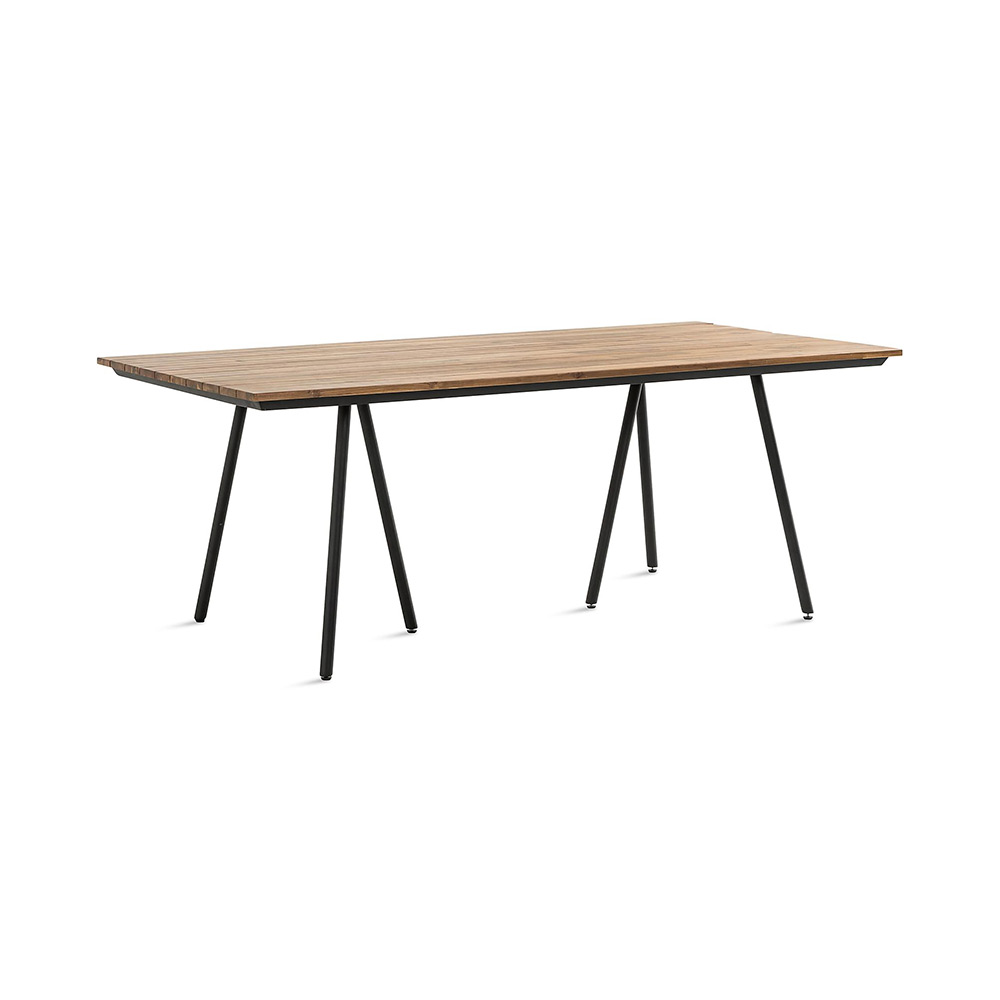 Utebord Comfort Garden Trio 200x100 cm Akacia/Svart