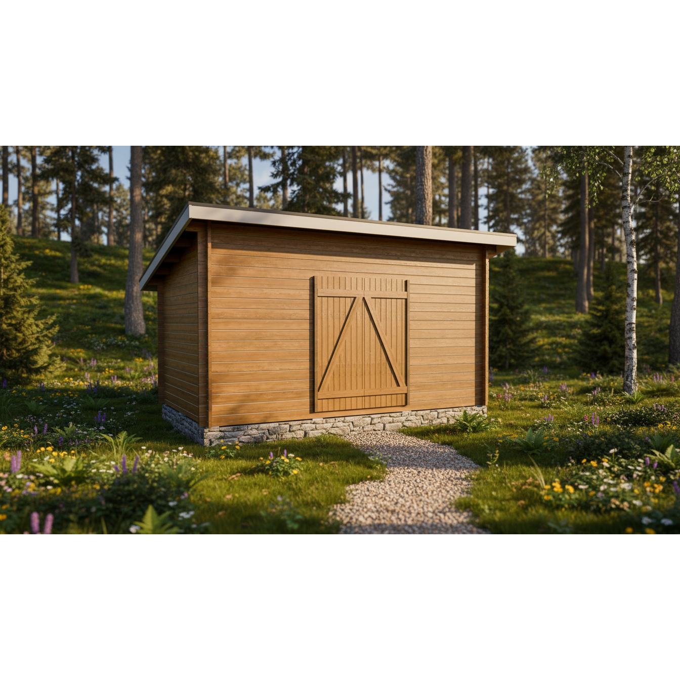 Timmerförråd LP Garden P-M (10m²) Pulpettak