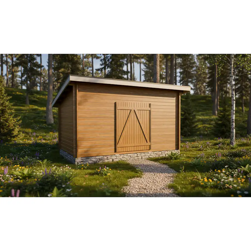 Timmerförråd LP Garden P-M (10m²) Pulpettak