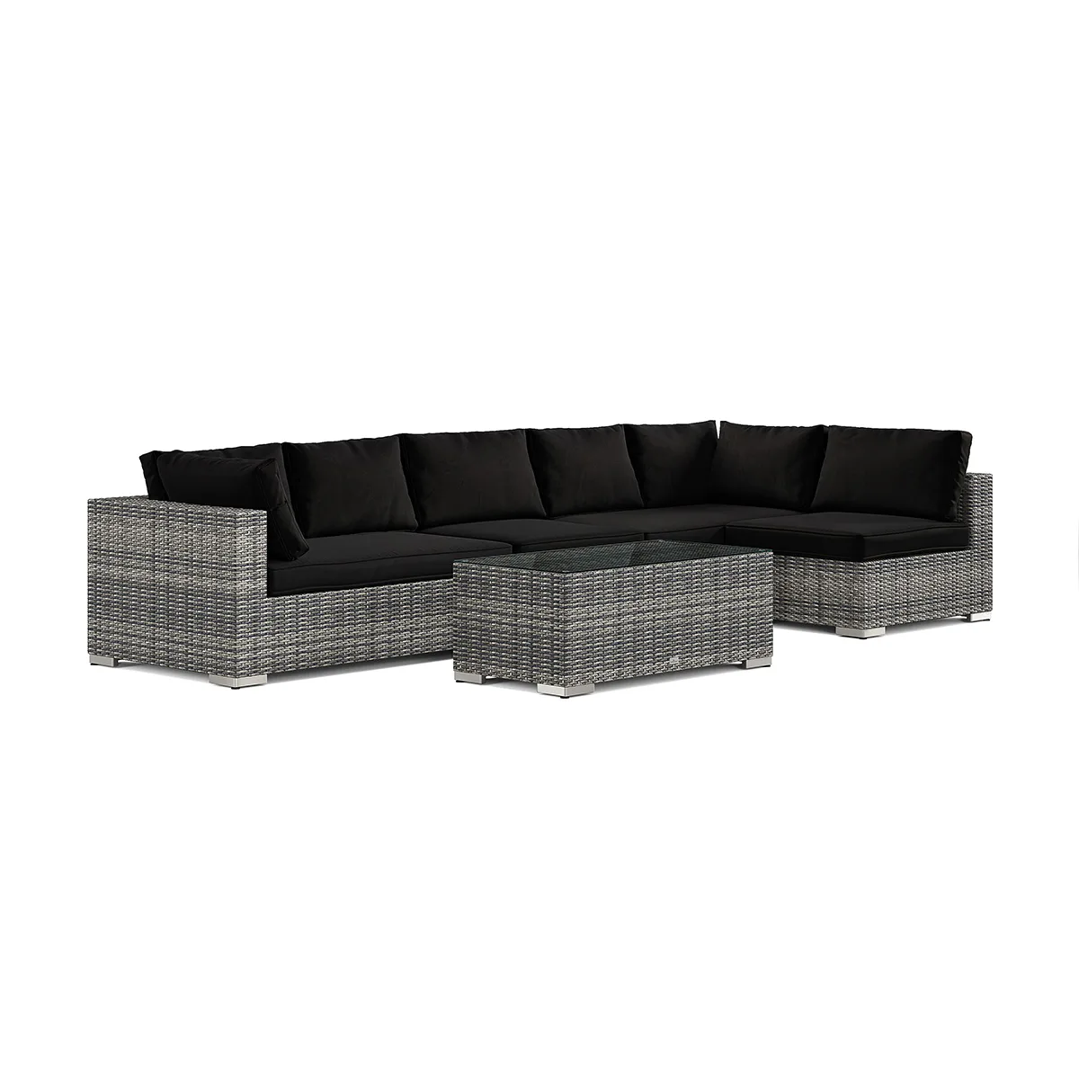 Loungegrupp Comfort Garden Bahamas utomhus loungegrupp 6-sits med vändbar schäslong och bord