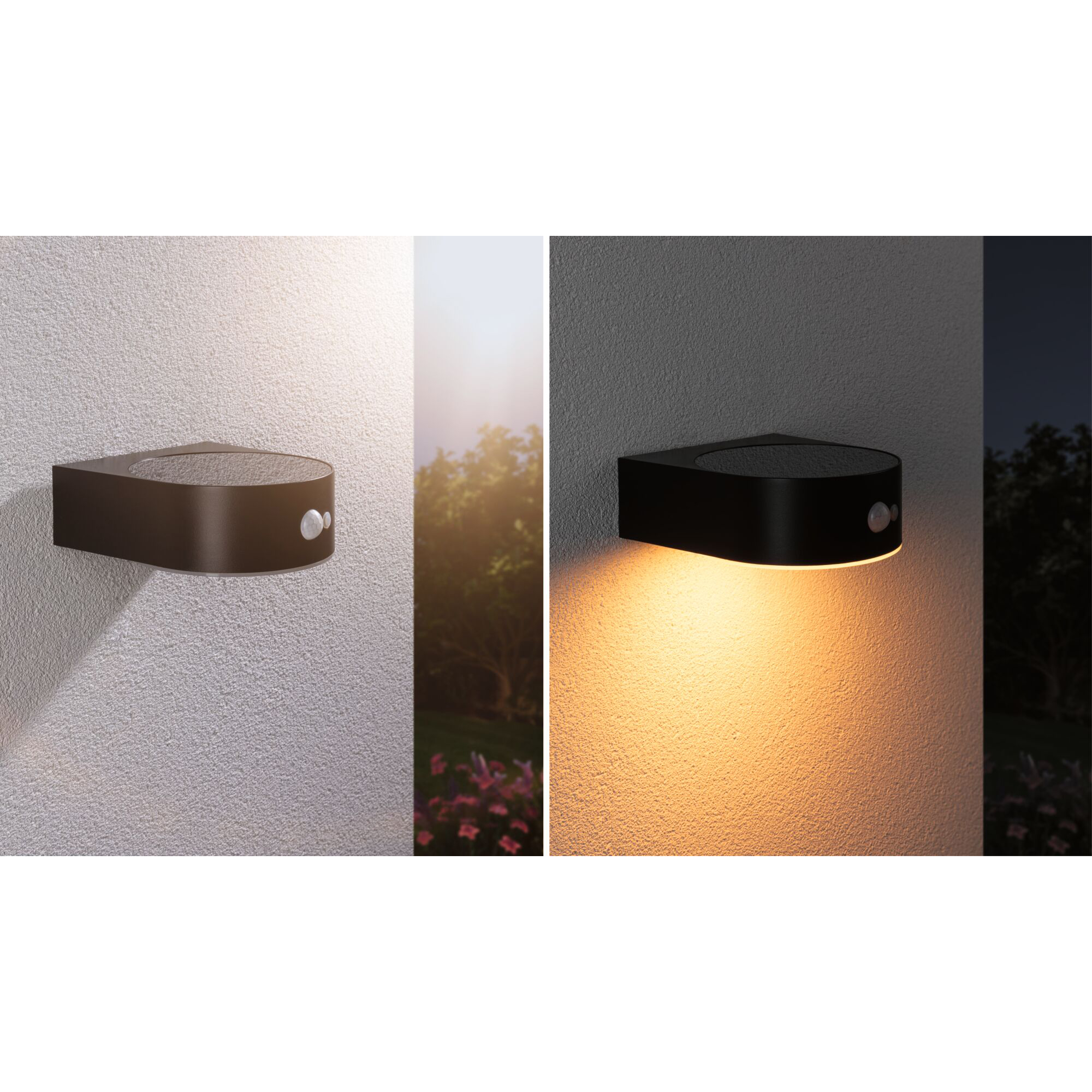 Fasadbelysning Solcell Paulmann Eileen LED med Rörelsesensor IP44 Ljus: Gold Light (insektsvänligt)