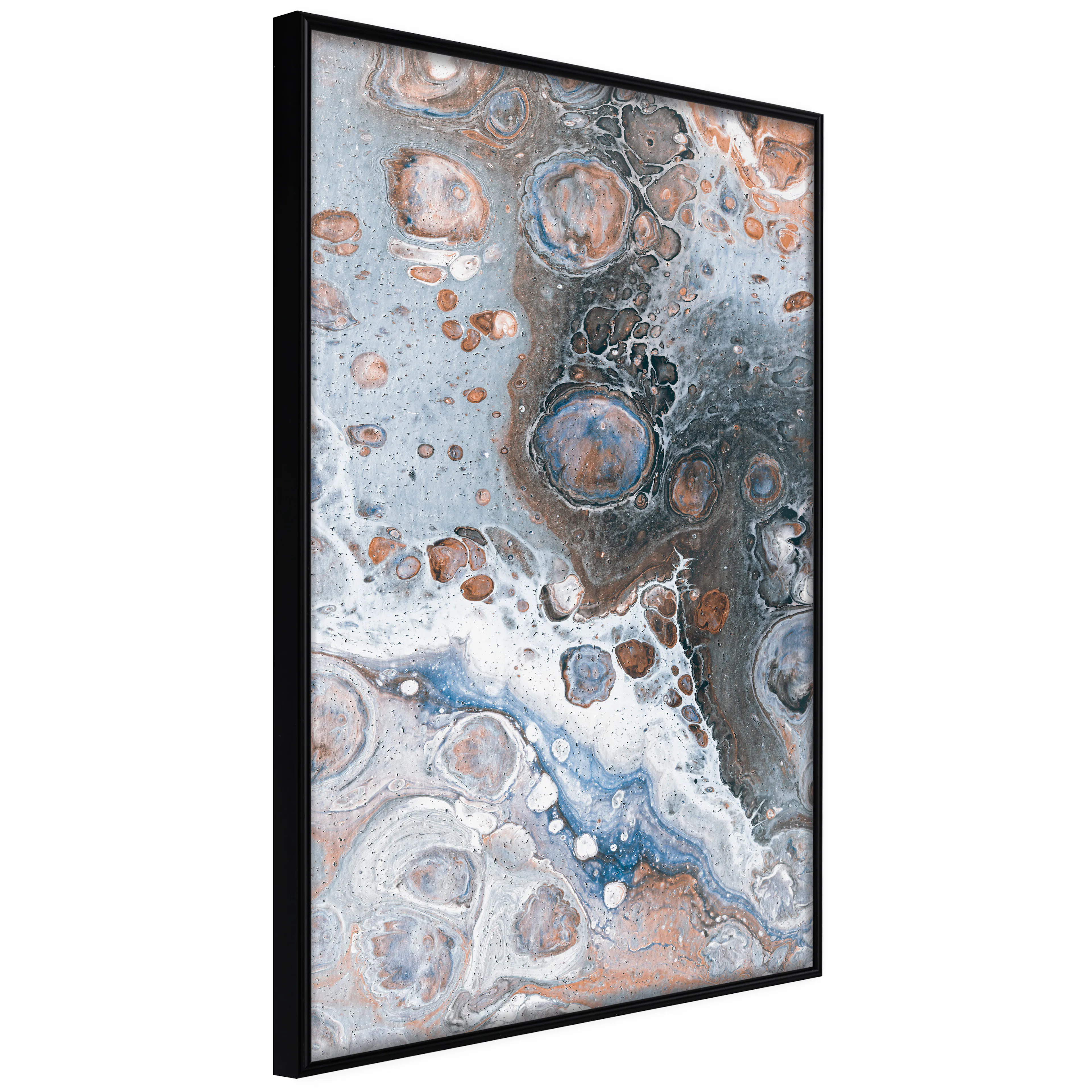 Affisch - Blue Sienna Marble [Poster] 20x30 Svart ram, 20x30 cm
