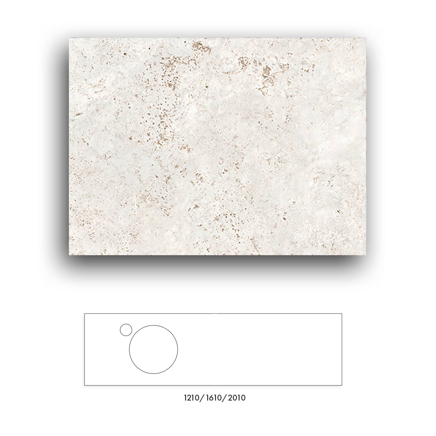 Bänkskiva Macro Design Crown+ Dekton  1610 till Tvättställsskåp Crown