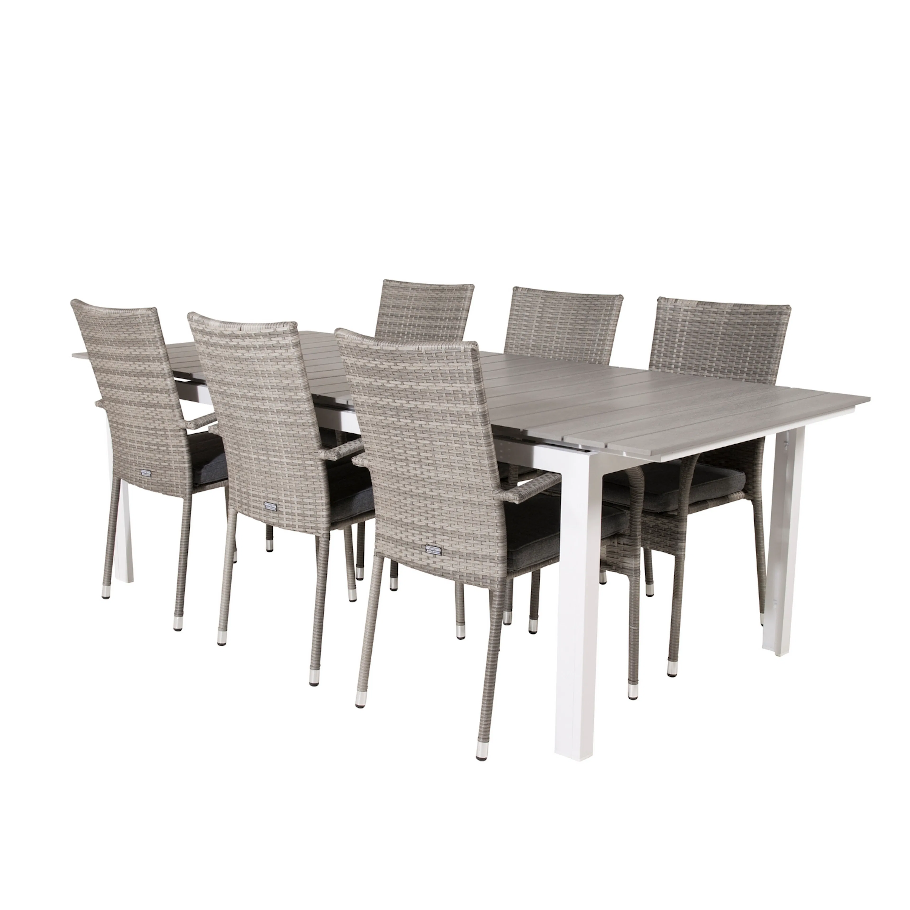 Levels Dining Table 224/324*100 - White Alu / Grey Aintwood Vit/Grå
