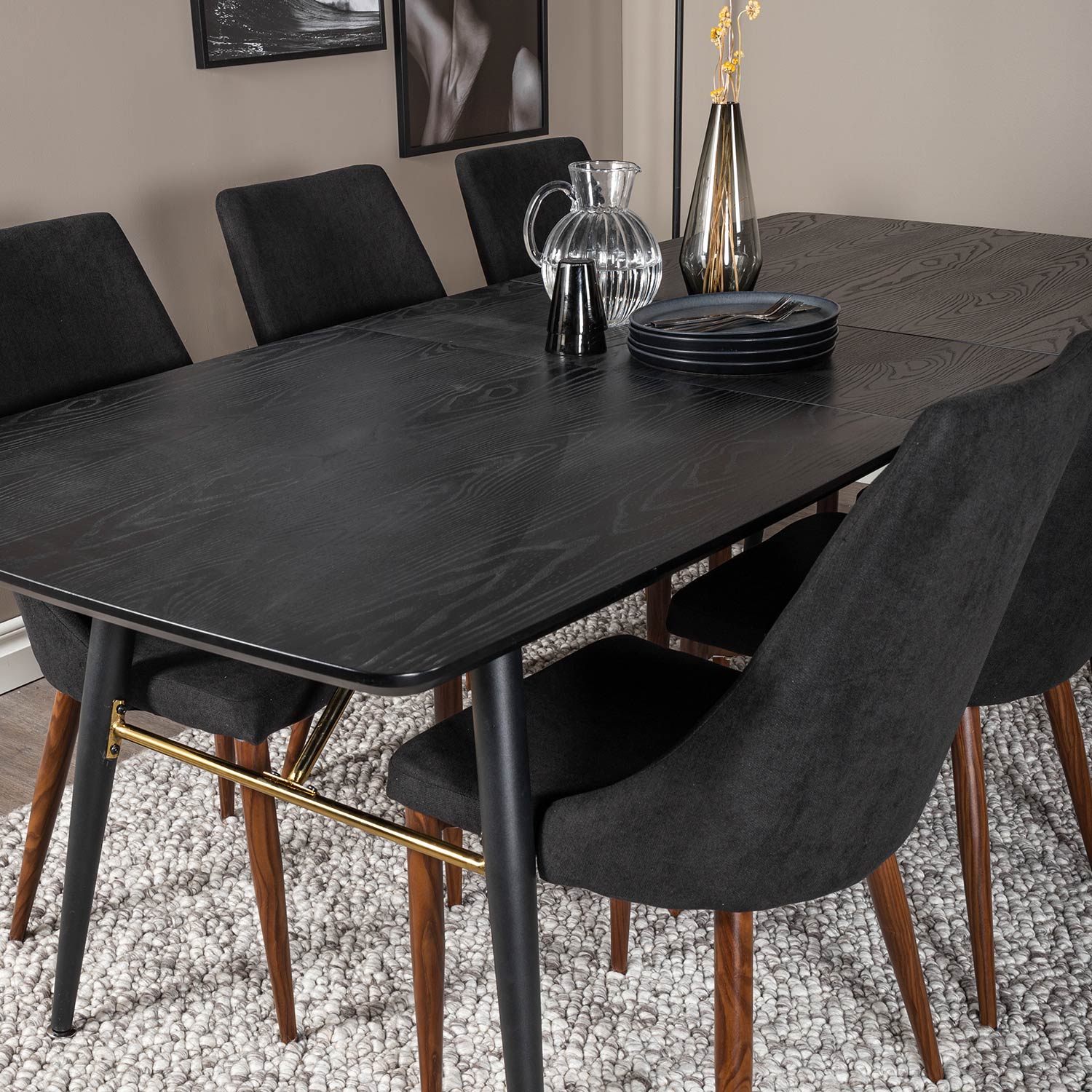 Matgrupp Venture Home Gold med 6 Leone Stolar