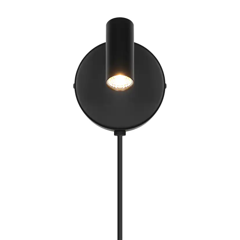 Omari Round | Vägglampa | Svart Svart
