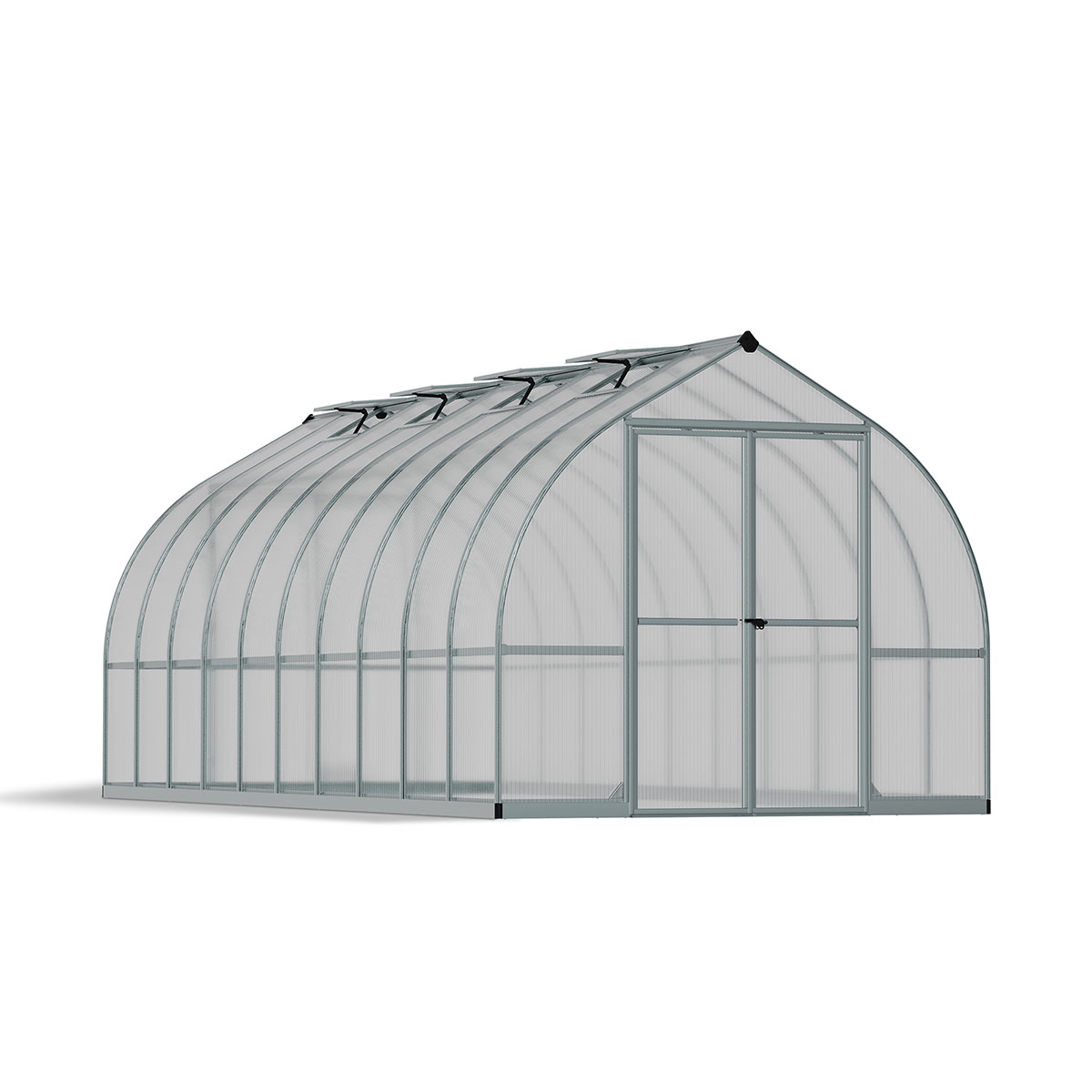 Växthus Canopia by Palram Bella Aluminiumram med UV-Skyddad Polykarbonat & Ventilationsfönster, 14,7 m²