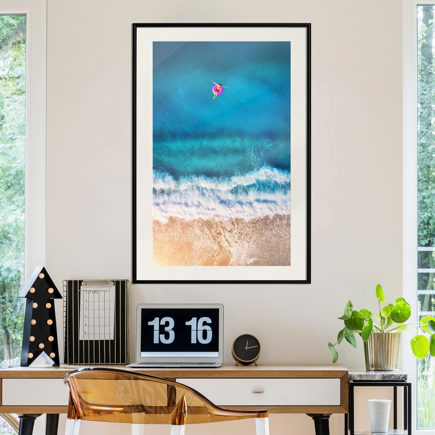Poster Artgeist Affisch Swimming In The Sea