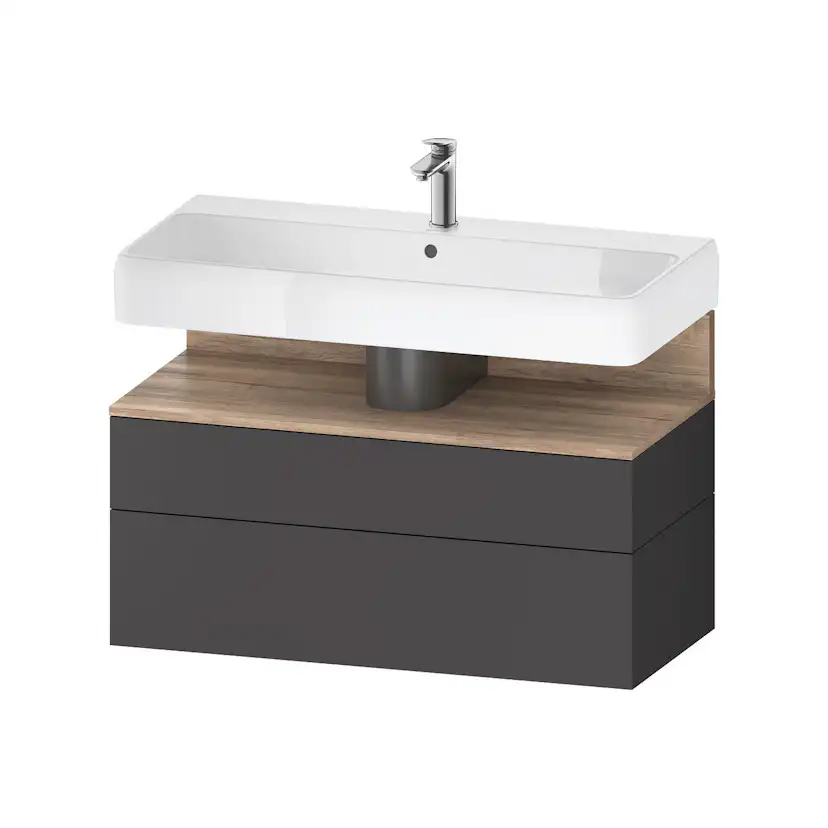 Tvättställsskåp Duravit Qatego med Tvättställ, Lådor och Belysning