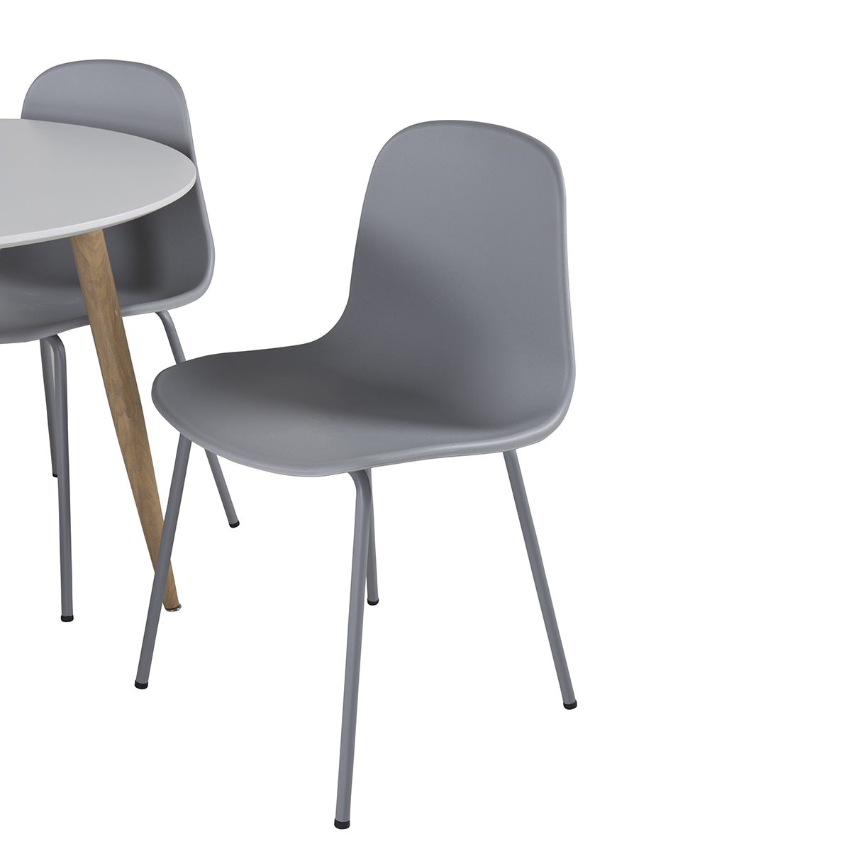 Matgrupp Venture Home Plaza Ø110 cm med 4st Arctic Matstolar
