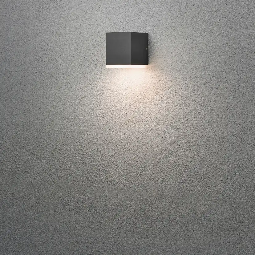 Monza vägglykta ned kub 6W "High Power" LED mörkgrå Ned 6W