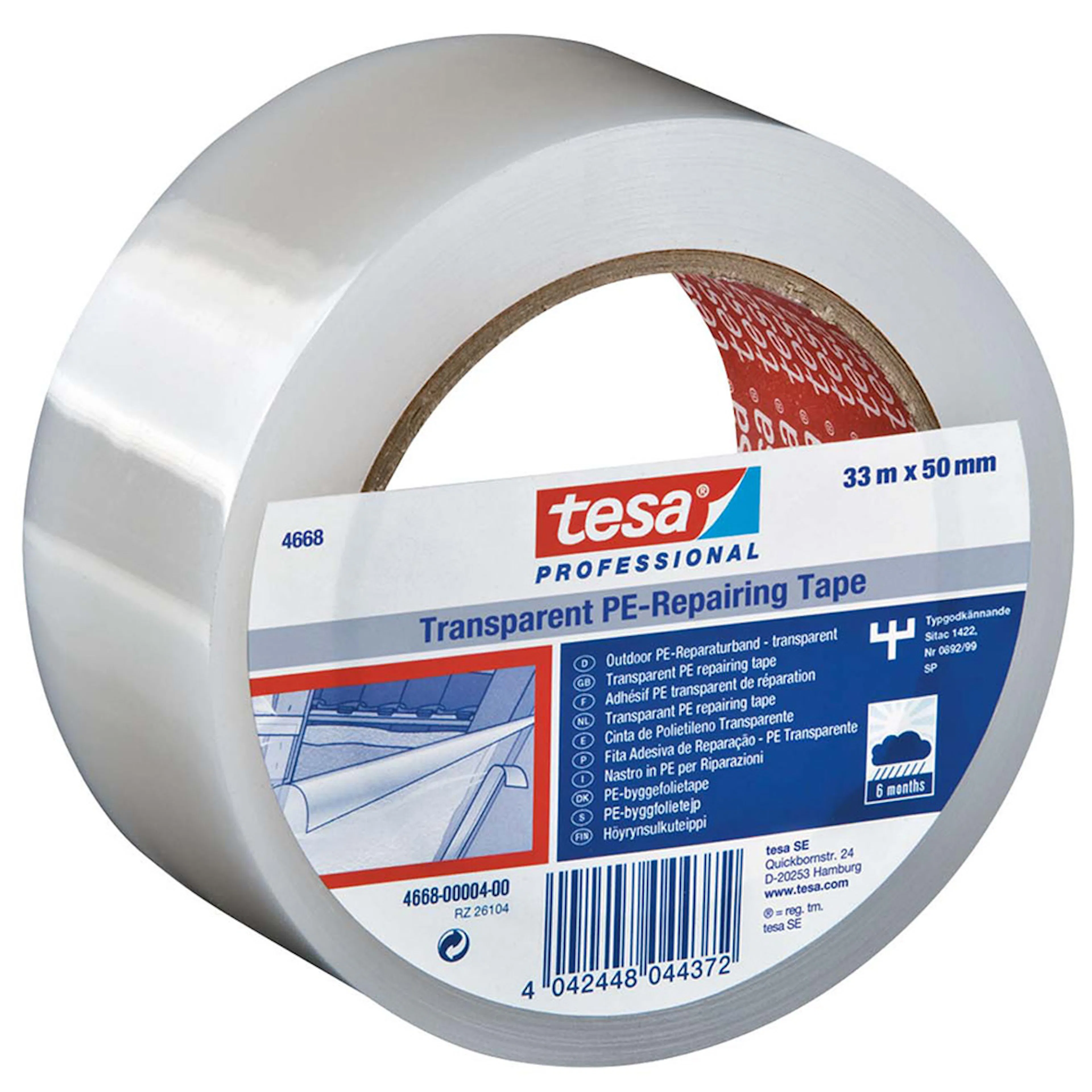 Byggfolietejp Tesa 50 mm x 33 m UVB 4668
